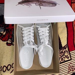 Jessica Simpson Clear Platform Canvas Slip-ons